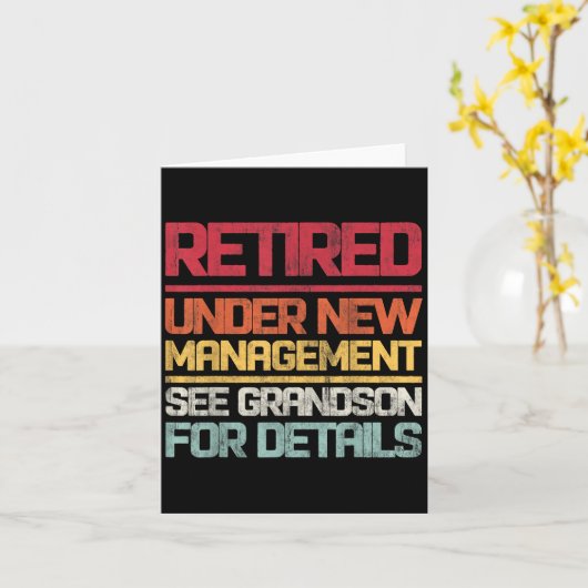 Retired Under New Management See Grandson For Deta Kaart (Gele Bloem)