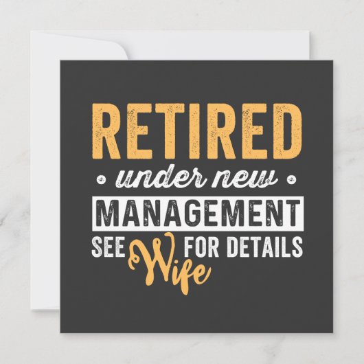 retired under new management see wife for details. kaart (Voorkant)