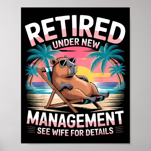 Retired Under New Management See Wife Funny Retire Poster (Voorkant)