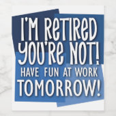 Retired Wijn Etiket (Enkel label)