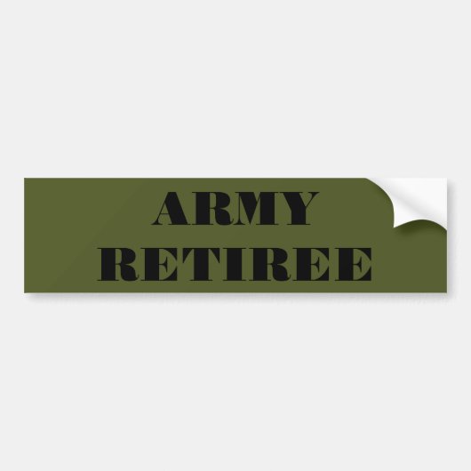 Retiree Bumpersticker Leger (Voorkant)