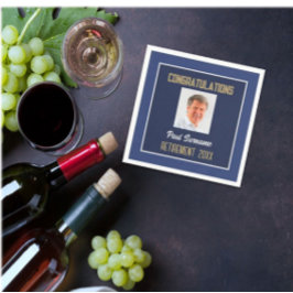 Retiree Congrats! Foto Retirement Napkin Servet