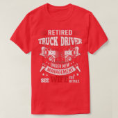 Retiremen van de chauffeur in ruste t-shirt (Design voorkant)