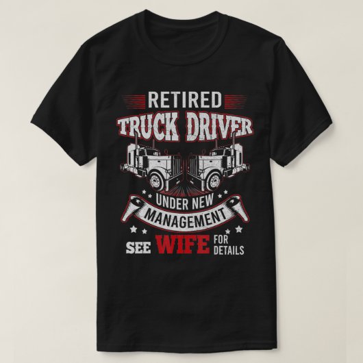 Retiremen van de chauffeur in ruste t-shirt (Design voorkant)