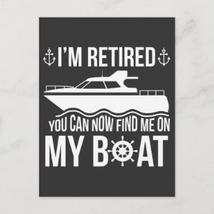 Retirement Boat Lover Funny Captain Retirement Briefkaart