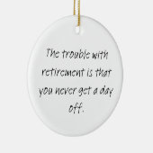 Retirement christmas keramisch ornament (Rechts)