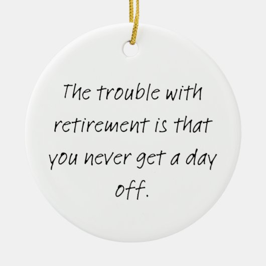 Retirement christmas keramisch ornament (Voorkant)