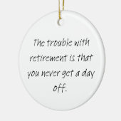 Retirement christmas keramisch ornament (Links)