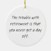 Retirement christmas keramisch ornament (Achterkant)