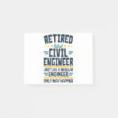 Retirement Civil Engineer Engineering Retirement Post-it® Notes (Voorkant)