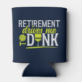 Retirement Drives me to Dink Funny Pickleball Blikjeskoeler (Achterkant)