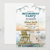 Retirement fishing party invitation (Devant / Derrière)