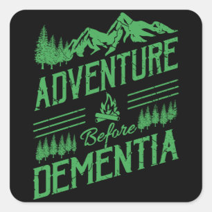 Retirement Funny Camping Gift Caravan Camper Vierkante Sticker