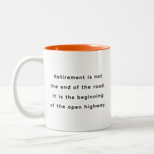 Retirement Funny & Inspirational Quotes Mug (Gauche)