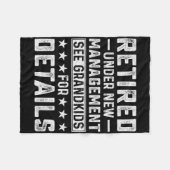 Retirement Gag Party Retired Under New Management Fleece Deken (Voorkant (Horizontaal))