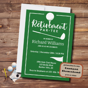 Retirement Golf Ball T-shirt Vlag Modern Kaart