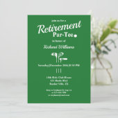 Retirement Golf Clubs Thema Par T-shirt Kaart (Staand voorkant)