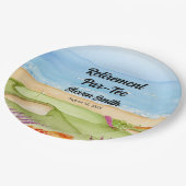 Retirement Golf Course by the Beach Invitation Papieren Bordje (Gekanteld)