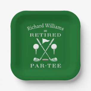 Retirement Golf Moderne Embleem Golf Clubs Gepensi Papieren Bordje