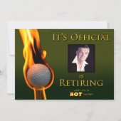RETIREMENT-INVITATIE - GOLF - FOTOINVOER KAART (Voorkant)