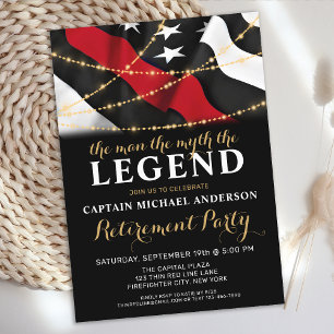 Retirement Legend Thin Red Line Firefighter Retire Kaart