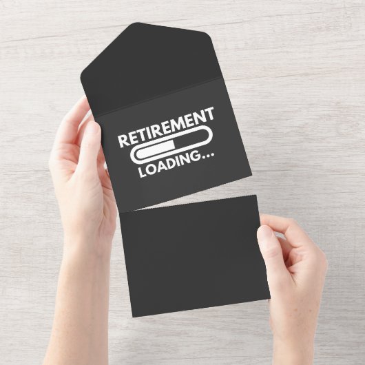 RETIREMENT LOADING ALL IN ONE UITNODIGING (Afscheurbaar)