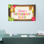 Retirement Luau Banner - Roze (Beurs)