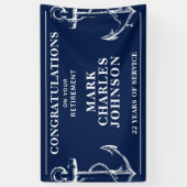 Retirement Navy Anchor Spandoek (Verticaal)