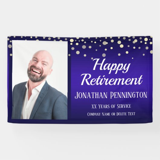 Retirement One Photo confetti Spandoek (Horizontaal)