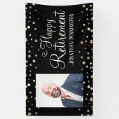 Retirement One Photo Fun Confetti Spandoek (Verticaal)