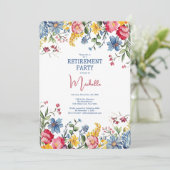Retirement Party Floral Watercolor Invitation (Debout devant)