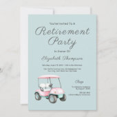 Retirement Party Golf Retro Custom Invitation (Devant)