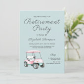 Retirement Party Golf Retro Custom Invitation (Debout devant)