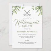 Retirement Party Golf Themed Green Invitation (Devant)