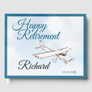 Retirement Party Guest book with Airplane Design 3 Gastenboek