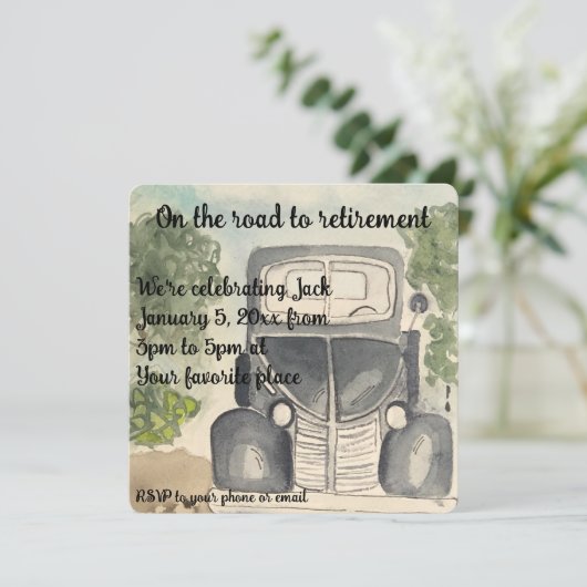 Retirement party invitation (Debout devant)