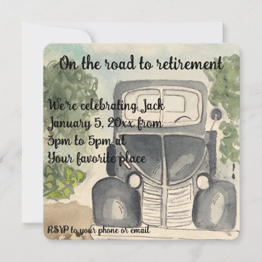 Retirement party invitation kaart (Voorkant)