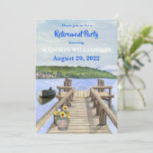 Retirement Party Mountain Lake Dock Kaart (Staand voorkant)