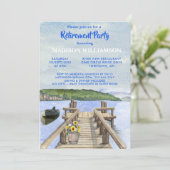 Retirement Party Mountain Lake Dock Kaart (Staand voorkant)