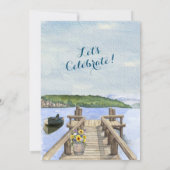 Retirement Party Mountain Lake Dock Kaart (Achterkant)