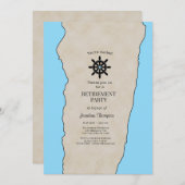 Retirement Party Nautical Custom Invitation (Devant / Derrière)