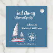 Retirement Party Sail Away Nautical Theme Bedankjes Labels (Achterkant)