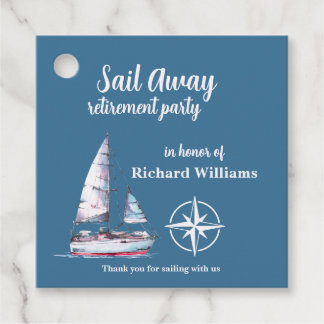 Retirement Party Sail Away Nautical Theme Bedankjes Labels