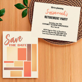 Retirement Party Save The Date Announcement Aankondigingskaart