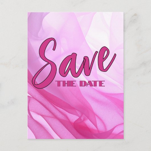 Retirement Party Save The Date Pink Abstract Aankondigingskaart (Voorkant)