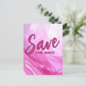 Retirement Party Save The Date Pink Abstract Aankondigingskaart (Staand voorkant)