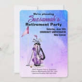 Retirement Party Save The Date Watercolor Golf Bag (Devant)