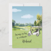 Retirement Party Watercolor Golf Theme Invitation (Dos)