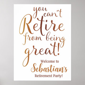 Retirement Party Welcome Sign Poster