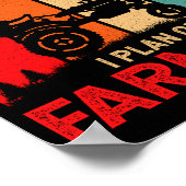 Retirement Plan I Plan On Farming Funny Farmer  Poster (Hoek)